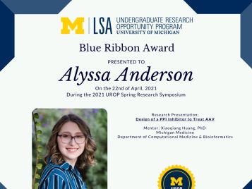 2021 UROP Spring Symposium Blue Ribbon IG 1 